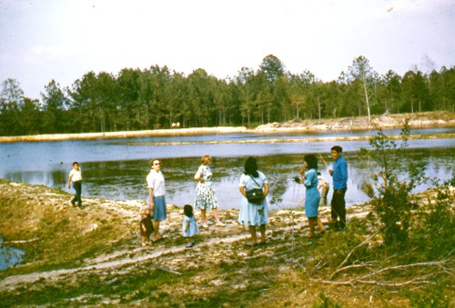 Bender Family observe Pine Lake