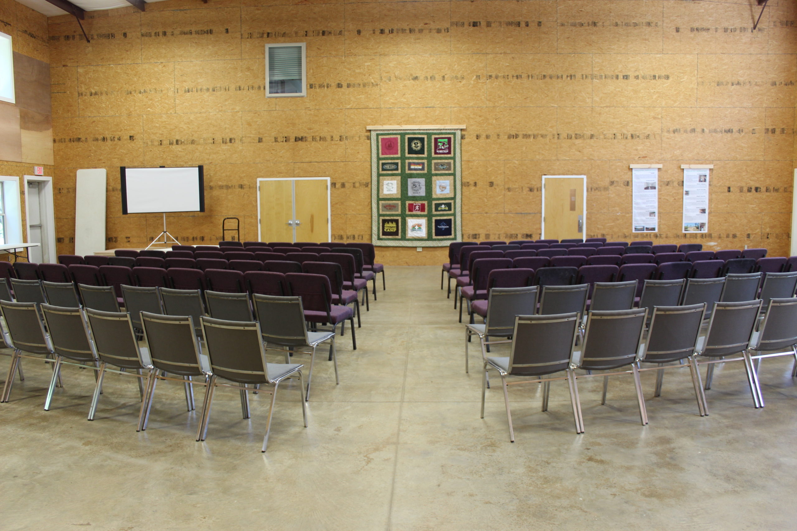 Tall Pines Gym with chairs set up