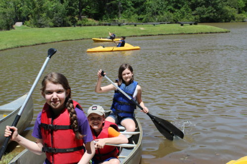 Girls in a canoe at Open House (2019)